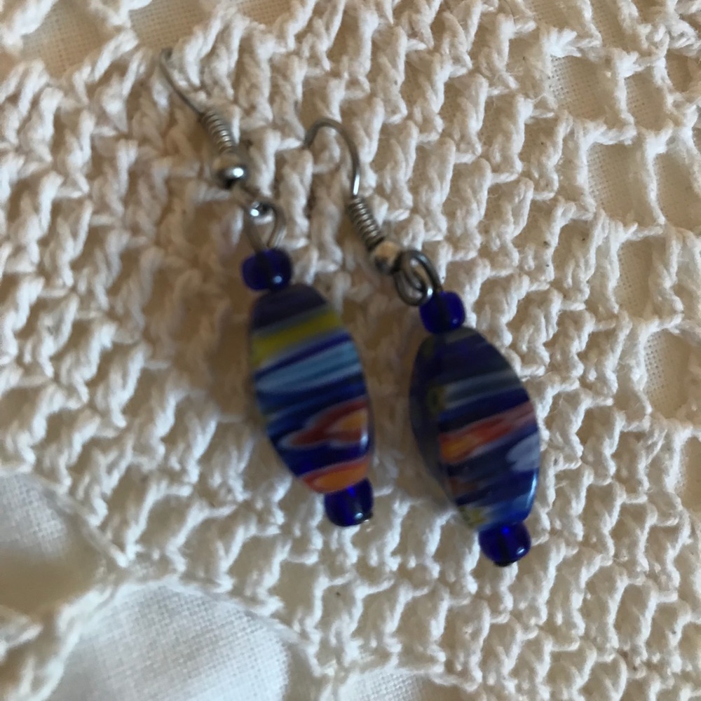 Gorgeous blue rock earrings